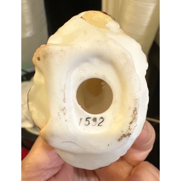 Vintage Lefton Angel with Blue Guitar Mandolin Pink Bow Blond Hair #1592 - Picture 6 of 6